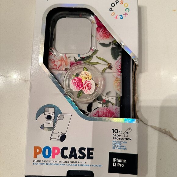 NEW PopSockets PopCase Apple iPhone 13 Pro PopGrip Slide Case - Vintage Floral - Picture 1 of 3